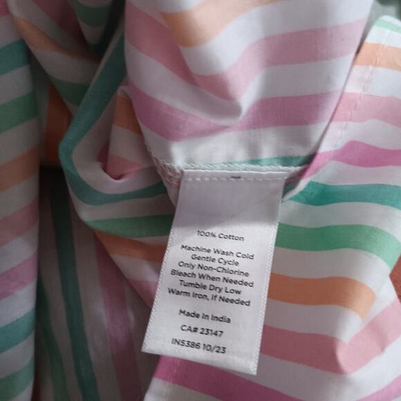 Talbots Pastel Striped Button-Up Shirt M - Picture 6 of 6